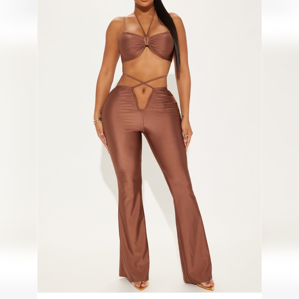 Mocha pants set